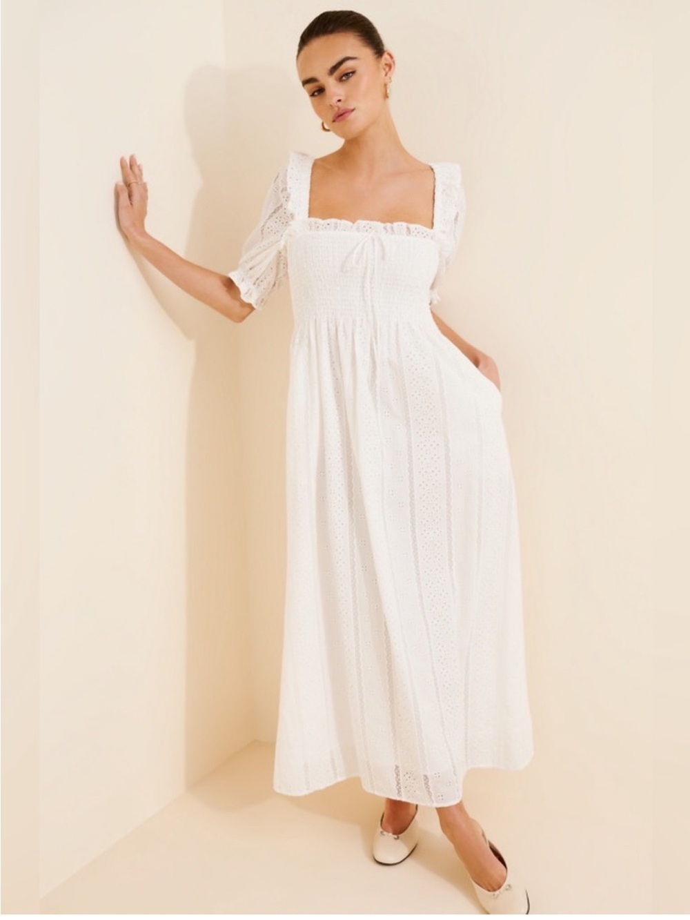 Eyelet Scarlett Midi Nap Dress